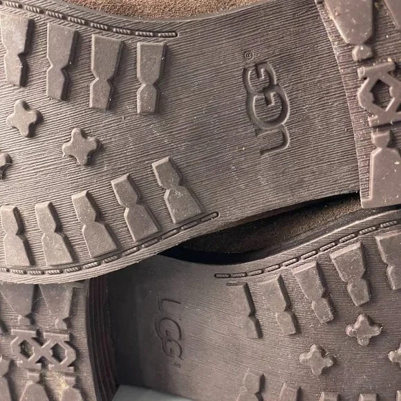 Ugg Women's Brown Suede Boots Zip Size 4 - Picture 9 of 12